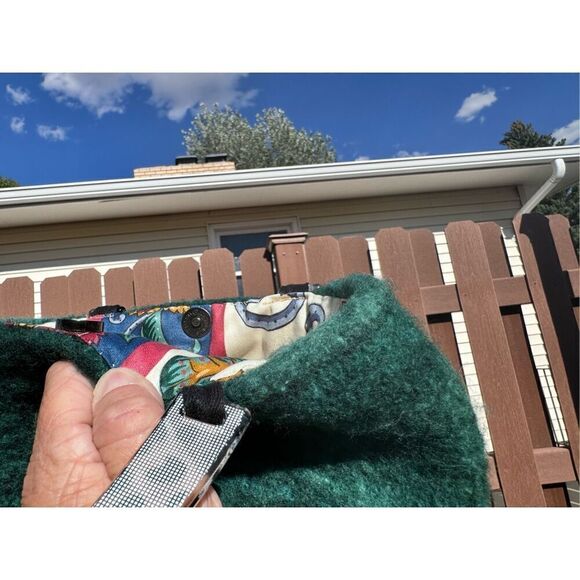 Green wool purse lucite handle Jack Mary - Picture 7 of 14